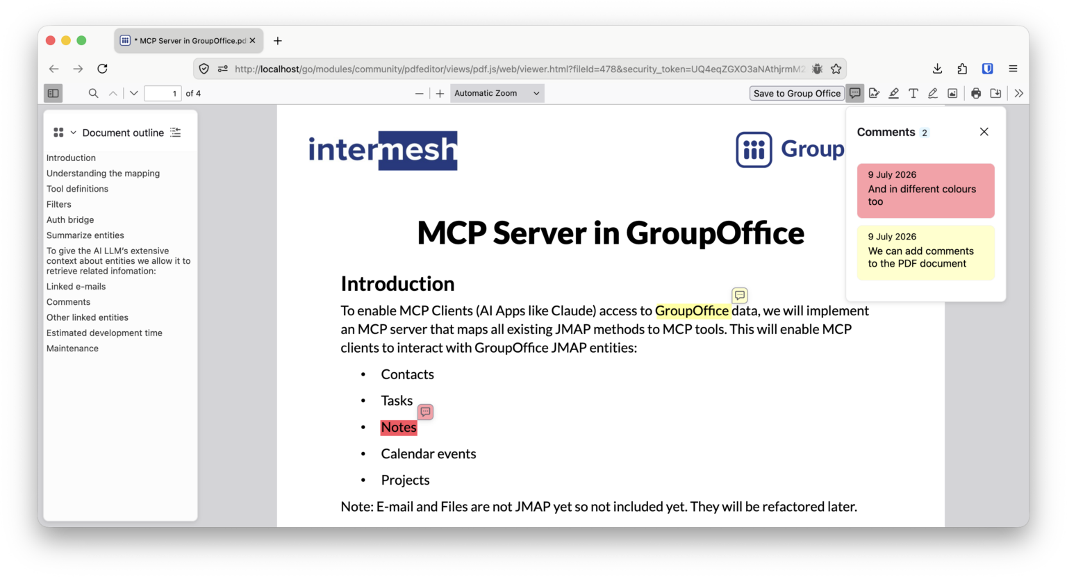 PDF-Editor-Modul in Group-Office